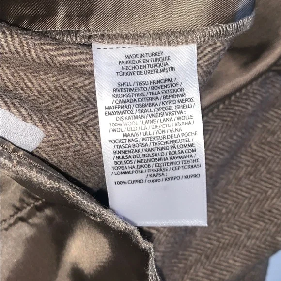 ralph lauren herringbone wool tapered pant - Picture 8 of 8